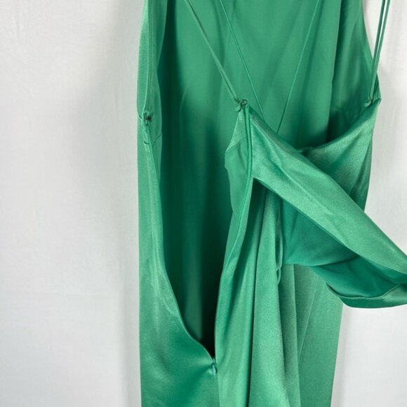 NWT alice + olivia JADE Cowl Back Lined‎ Satin Mini Dress CC005205551 Size 12 - Picture 12 of 16